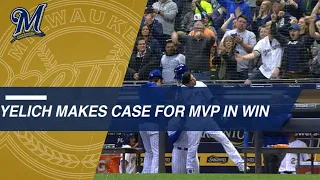 Yelich's 2-homer game lifts Crew, strengthens MVP case