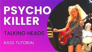 Talking Heads Psycho Killer Bass Tutorial play it like Tina!