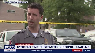 Press Conference after 2 dead, 2 injured in Falls Church shooting & stabbing