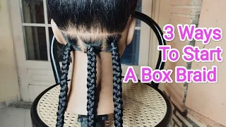 How To Start A Regular Box Braid In 3 Simplest Ways// Beginners Friendly 💯% #hairstyle #hairtutorial