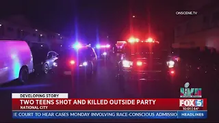 Two teens shot and killed outside party