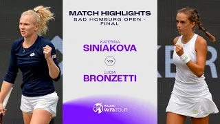 Lucia Bronzetti vs. Katerina Siniakova | 2023 Bad Homburg Final | WTA Match Highlights