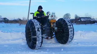 Трёхколёсный пневмоход: передний привод