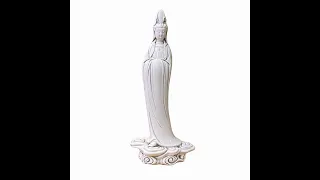 Chinese High Quality Handmade Off White Porcelain Kwan Yin Statue ws1429