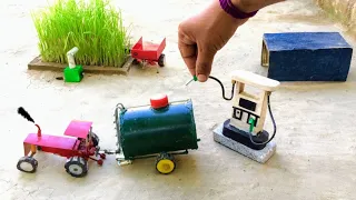 diy tractor mini petrol pump science project | keep villa