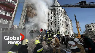 Dozens killed after Ukrainian apartment building hit in latest Russian missile barrage