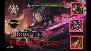 NA Challenger Fiora with new item  game play | Tony Top |