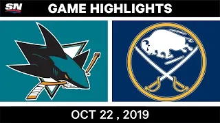 NHL Highlights | Sharks vs Sabres – Oct 22, 2019