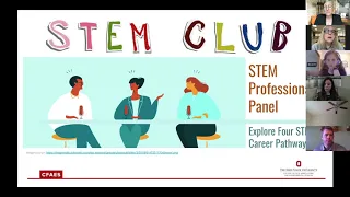 STEM Professionals Panel, Career Exploration, Virtual STEM Club