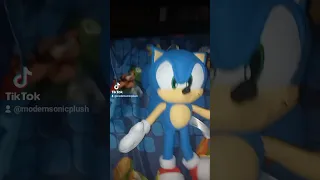 Knuckles fighting Sonic.