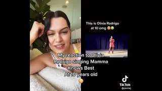 Jessi j reaction to Olivia Rodrigo singing mamma knows best at 10 years old