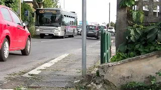 Iveco Urbanway Roma TPL vettura 9946 linea 030 ripresa dal basso su via Anguillarese