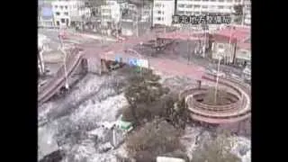 Security Camera Footage of 2011 Tsunami in Japan