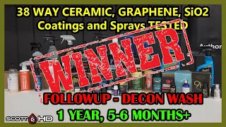 38 WAY CERAMIC COATINGS  Longevity Test - $9 to $1500 FOLLOWUP - DECON WASH UPDATE 19 - 1yr, 5mo