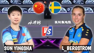 Sun Yingsha vs Linda Bergstrom Champions Chongqing 2024