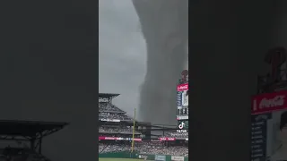 SCARY Tornado interrupts MLB baseball game😳