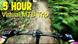 1 Hour Of MTB POV DOWNHILL 4k // Virtual Cycling North Carolina Trip