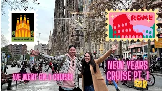 BARCELONA  has some of THE WORLDS BEST VIEWS (NYE MSC Mediterranean Cruise Pt. 1 Barcelona)