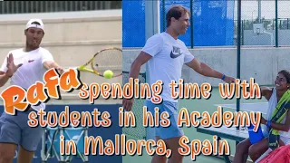 RAFA Spend Time With Students at RNA | Rafael Nadal
