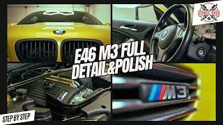 Phoenix Yellow Beauty Unveiled: BMW e46 M3 Full Detail and Polish Showcase | Stance Bros