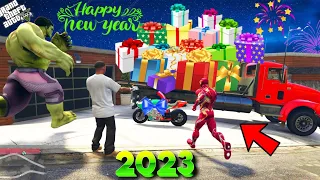 Franklin Celebrate New Year 2023 in GTA 5 ! (GTA 5 mods)