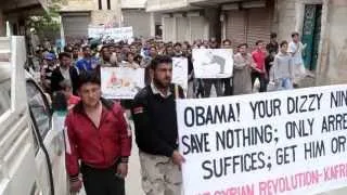 Kafranbel: demonstration against Assad regime 17-5-2013