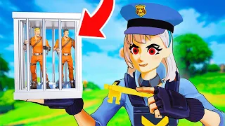 TINY PRISON ESCAPE! (Fortnite Cops & Robbers)