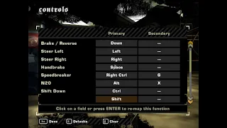 Change keyboard control | Need for Speed™ Most Wanted 2005