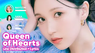 TWICE - Queen of Hearts (Line Distribution + Lyrics Karaoke) PATREON REQUESTED