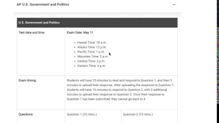 AP Gov Test Update