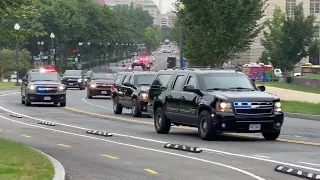 Biden's Motorcade leaving the White House on September 12, 2022