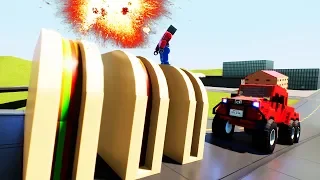 Lego Explosive Tacos Against Cars Crashes | Brick Rigs