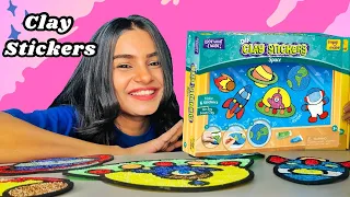 Made Clay Stickers 😱 Unboxing Clay Stickers #crafteraditi #unboxing #youtubepartner @CrafterAditi