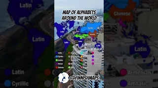 Map of alphabets around the world