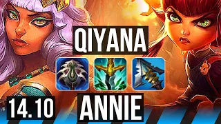 QIYANA vs ANNIE (MID) | Rank 8 Qiyana, 10/3/9 | TR Master | 14.10