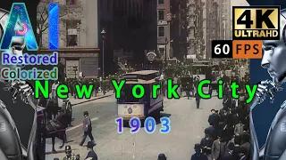 [4K, 60FPS] Time Travel to New York City in 1903 (AI-Restored/Colorized) | DataGeekHub
