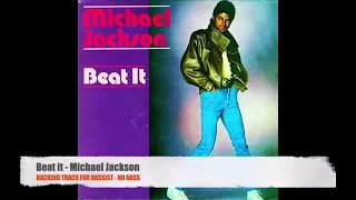 Beat it - Michael Jackson - Bass Backing Track (NO BASS)