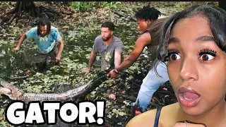 Ain’t No Way 😳 BbyLon Reacts to iShowSpeed Goes Alligator Catching