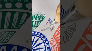 Republic day drawing🇮🇳❤️|| Mandala Art🕊️|| #shorts