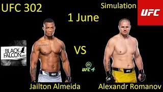 Jailton Almeida VS Alexandr Romanov FIGHT IN UFC 4/UFC 302