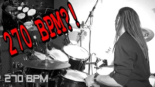 He was tired of playing slow - 270 BPM blast beat #shorts