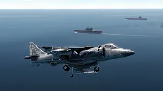 DCS: AV-8B Harrier Carrier (Case 1) Landing Procedure