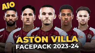 Aston Villa Facepack Season 2023/24 - Sider and Cpk - Football Life 2024 and PES 2021