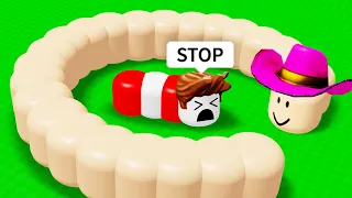 I got MAX LENGTH in Roblox WORMFACE and bullied everyone..