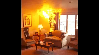 HFSC Home Security Camera Living Room Fire