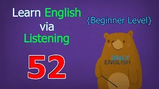 Learn English via Listening Beginner Level | Lesson 52 | Grocery Shopping