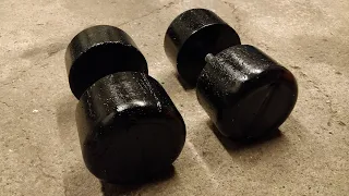 How to make concrete dumbbells