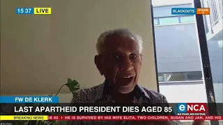 Last apartheid president dies