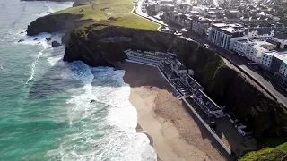 DJI Mini 3 Morning Flight Around Newquay Cornwall UK