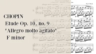 CHOPIN Etude Op. 10 no. 9 "Allegro molto agitato" in F minor - Sheet Music/Music score